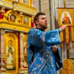 Литургия в праздник Сретения Господня в кафедральном соборе святого благоверного князя Александра Невского.