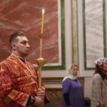 Ночная Божественная литургия в кафедральном соборе святого благоверного князя Александра Невского г. Симферополя.