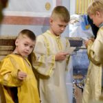 Литургия в Неделю 7-ю по Пасхе, святых отцов I Вселенского Собора (325) в кафедральном соборе святого благоверного князя Александра Невского г. Симферополя.