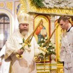 В Рождественскую ночь Митрополит Тихон возглавил праздничную Божественную литургию в кафедральном Александро-Невском соборе.
