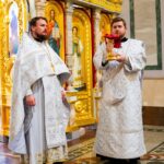 Литургия в кафедральном Александро-Невском соборе в день празднования Вознесения Господня