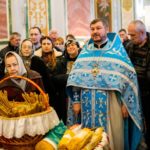 Литургия в праздник Сретения Господня в кафедральном соборе святого благоверного князя Александра Невского.