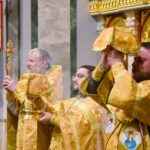 Литургия в Неделю 29-ю по Пятидесятнице, святых праотец в кафедральном Александро-Невского собора.