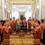МИТРОПОЛИТ СИМФЕРОПОЛЬСКИЙ И КРЫМСКИЙ ЛАЗАРЬ СОВЕРШИЛ БЛАГОДАРСТВЕННЫЙ МОЛЕБЕН ПО СЛУЧАЮ ДНЯ ТЕЗОИМЕНИТСТВА СВЯТЕЙШЕГО ПАТРИАРХА КИРИЛЛА В КАФЕДРАЛЬНОМ АЛЕКСАНДРО-НЕВСКОМ  СОБОРЕ Г. СИМФЕРОПОЛЯ.