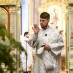 Литургия в Неделю 7-ю по Пасхе, святых отцов I Вселенского Собора (325) в кафедральном соборе святого благоверного князя Александра Невского г. Симферополя.