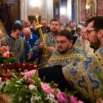Всенощное бдение в канун Недели 3-й Крестопоклонной в кафедральном Александро-Невском соборе.