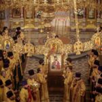 Праздничное всенощное бдение в Александро-Невском кафедральном соборе г. Симферополя накануне дня памяти святого благоверного князя Александра Невского