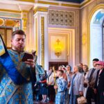 Всенощное бдение в канун Недели 3-й Крестопоклонной в кафедральном Александро-Невском соборе.