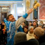 Литургия в праздник Сретения Господня в кафедральном соборе святого благоверного князя Александра Невского.
