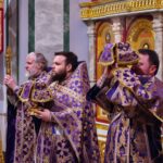Божественная литургия в субботу первой седмицы Великого поста в кафедральном соборе святого благоверного князя Александра Невского.