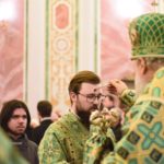 Всенощное бдение в кафедральном Свято-Александро-Невском соборе в канун престольного торжества.