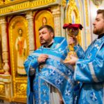 Литургия в праздник Сретения Господня в кафедральном соборе святого благоверного князя Александра Невского.