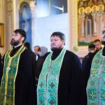 Всенощное бдение в кафедральном Свято-Александро-Невском соборе в канун престольного торжества.