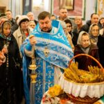 Литургия в праздник Сретения Господня в кафедральном соборе святого благоверного князя Александра Невского.