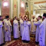 НОЧНОЕ РОЖДЕСТВЕНСКОЕ БОГОСЛУЖЕНИЕ ВОЗГЛАВИЛ ЕПИСКОП БАХЧИСАРАЙСКИЙ КАЛЛИНИК В КАФЕДРАЛЬНОМ СОБОРЕ СВЯТОГО БЛАГОВЕРНОГО КНЯЗЯ АЛЕКСАНДРА НЕВСКОГО Г. СИМФЕРОПОЛЯ.