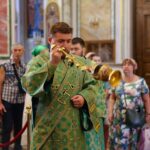 Всенощное бдение в кафедральном соборе святого благоверного князя Александра Невского  в канун праздника Святой Троицы (Пятидесятницы)