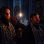 Повечерие с чтением канона преподобного Андрея Критского в Александро-Невском кафедральном соборе.
