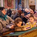 Богослужение в канун Недели 1-й Великого поста, Торжества Православия в кафедральном Александро-Невском соборе.