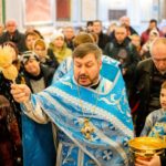 Литургия в праздник Сретения Господня в кафедральном соборе святого благоверного князя Александра Невского.