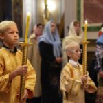 Литургия в кафедральном соборе святого благоверного князя Александра Невского г. Симферополя   в Неделю 21-ю по Пятидесятнице