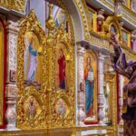 Богослужение в канун Происхождения Честных Древ Животворящего Креста Господня в кафедральном Александро-Невском соборе