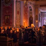 Во вторник первой седмицы Великого поста митрополит Симферопольский и Крымский Тихон совершил чтение Великого покаянного канона преподобного Андрея Критского в Александро-Невском кафедральном соборе