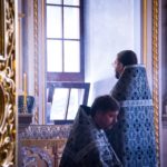 Первая в этом году Литургия Преждеосвященных Даров в Свято-Александро-Невском кафедральном соборе.