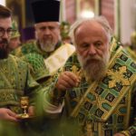 Всенощное бдение в кафедральном Свято-Александро-Невском соборе в канун престольного торжества.