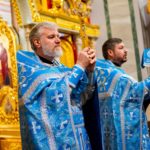 Литургия в праздник Сретения Господня в кафедральном соборе святого благоверного князя Александра Невского.