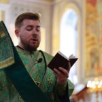 Всенощное бдение в кафедральном соборе святого благоверного князя Александра Невского  в канун праздника Святой Троицы (Пятидесятницы)