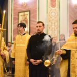 Всенощное бдение в канун Недели 25-й по Пятидесятнице в кафедральном Александро-Невском соборе.