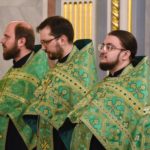 Всенощное бдение в кафедральном Свято-Александро-Невском соборе в канун престольного торжества.