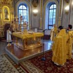 Литургия в Неделю о блудном сыне в кафедральном Свято-Александро-Невском соборе.