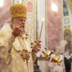 В канун Рождества честного славного Пророка, Предтечи и Крестителя Господня Иоанна епископ Нестор совершил всенощное бдение в кафедральном Александро-Невском соборе г. Симферополя.