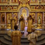 Литургия в Неделю о блудном сыне в кафедральном Свято-Александро-Невском соборе.