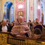 Литургия в Неделю Торжества Православия в кафедральном соборе святого благоверного князя Александра Невского.