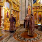 Божественная литургия в Неделю 5-ю Великого поста, преподобной Марии Египетской  в кафедральном Александро-Невского собора.