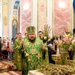 В КАНУН ПРАЗДНИКА ВХОДА ГОСПОДНЯ В ИЕРУСАЛИМ ЕПИСКОП КАЛЛИНИК СОВЕРШИЛ ВСЕНОЩНОЕ БДЕНИЕ В КАФЕДРАЛЬНОМ АЛЕКСАНДРО-НЕВСКОМ СОБОРЕ Г. СИМФЕРОПОЛЯ
