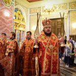 В ПРАЗДНИК ПРОИСХОЖДЕНИЯ ЧЕСТНЫХ ДРЕВ ЖИВОТВОРЯЩЕГО КРЕСТА ГОСПОДНЯ ЕПИСКОП БАХЧИСАРАЙСКИЙ КАЛЛИНИК ВОЗГЛАВИЛ ЛИТУРГИЮ В АЛЕКСАНДРО-НЕВСКОМ КАФЕДРАЛЬНОМ СОБОРЕ Г. СИМФЕРОПОЛЯ