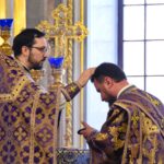 Литургия в Неделю 4-ю Великого поста, преподобного Иоанна Лествичника в кафедральном Свято-Александро-Невском соборе.