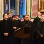 Всенощное бдение в кафедральном Свято-Александро-Невском соборе в канун престольного торжества.