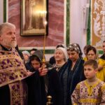 Богослужение в канун Недели 1-й Великого поста, Торжества Православия в кафедральном Александро-Невском соборе.