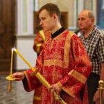 Богослужение в кафедральном Александро-Невском соборе в канун Недели 6-й по Пасхе, о слепом