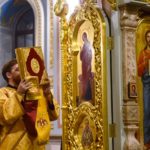 Всенощное бление в канун дня памяти святителя Николая, архиепископа Мир Ликийских, чудотворца в кафедральном Александро-Невском соборе.