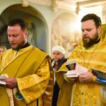 Божественная литургия в день памяти святителя Спиридона, епископа Тримифунтского в нижнем храме имени св.Гурия Таврического.