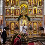 Литургия в кафедральном Свято-Александро-Невском соборе в праздник Крещения Господня.