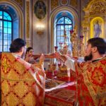 Воскресные богослужения в Александро-Невском кафедральном соборе в Неделю о мытаре и фарисее, праздник Собора новомучеников и исповедников Церкви Русской
