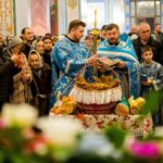 Литургия в праздник Сретения Господня в кафедральном соборе святого благоверного князя Александра Невского.