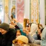 Литургия в праздник Сретения Господня в кафедральном соборе святого благоверного князя Александра Невского.