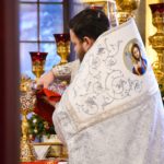 Божественная литургия в праздник Рождества Господа и Спаса нашего Иисуса Христа в кафедральном Александро-Невском соборе.